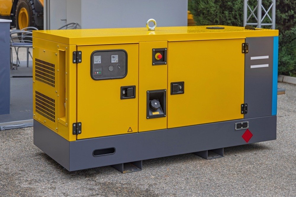 Emergency,Auxiliary,Electric,Power,Generator,Diesel,Unit,Yellow